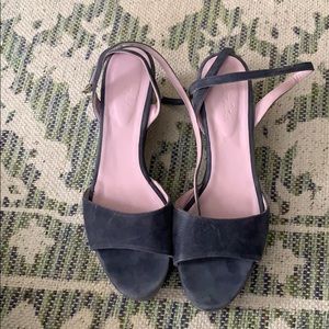 Boden Velvet Wedges